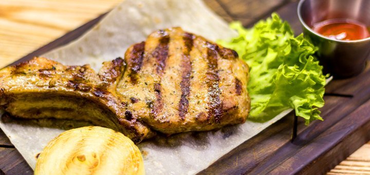 Discounts and promotions in the pub &quot;grill pub&quot; in karavan