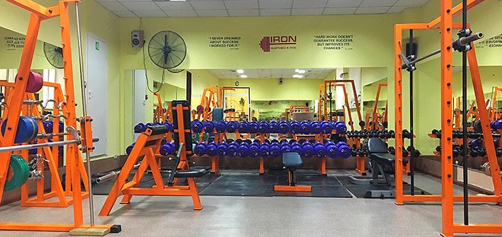 Unlimited workouts in the gym of the fitness club &quot;iron&quot; on poznyaki with a discount