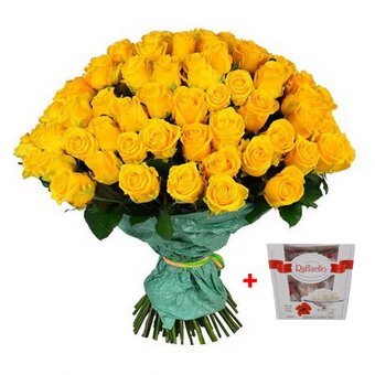 Букет із жовтих троянд з доставкою від «Букетик 24». Замовити зі знижкою.