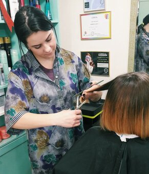 Laying in the studio of anna ischenko kherson. sign up for a discount styling