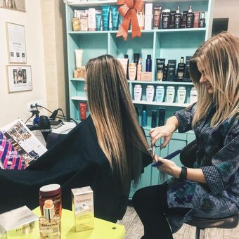 Hair treatment in the studio of anna ischenko kherson. sign up for a hair treatment for a promotion
