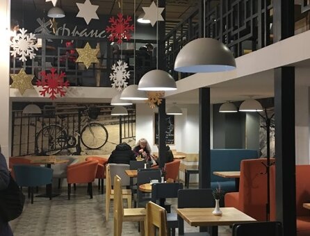 Fransua coffee house in nikolaev. drink discounted coffee.