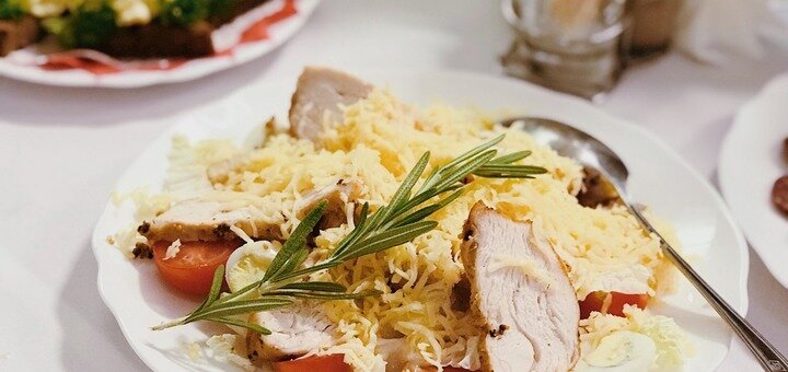 Ridne misto salad with meat