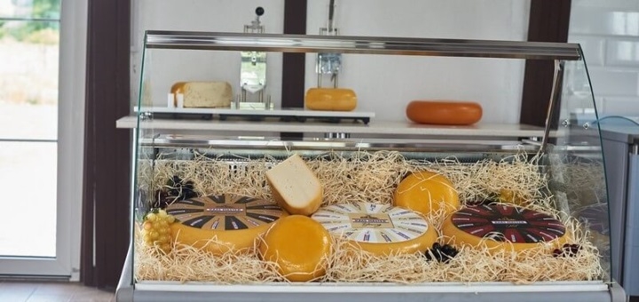 Special prices for cheese at the European cheese factory Shabo