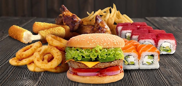 Restaurant Burger Sushi Point in Kiev. With discount.