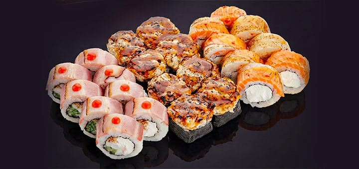 Доставка суши Amo Sushi. Заказывайте по акции 6