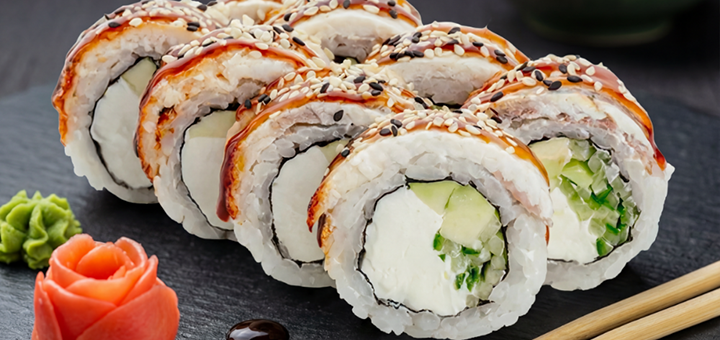Доставка суши Amo Sushi. Заказывайте по акции 9