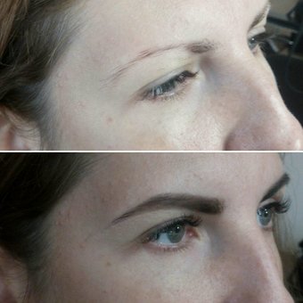 Eyebrow dyeing at the master Irina Kostenko in Kiev. Sign up for the promotion.