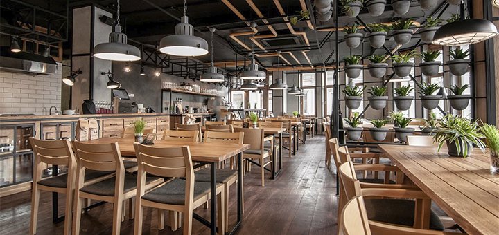 Интерьер ресторана «Fabbrica». Заказать столик по скидке