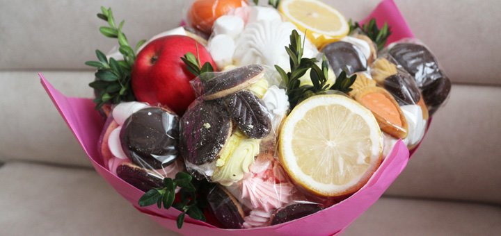 Солодкі їстівні букети Fruits & Flowers Market в Дніпрі. Замовляйте по знижці.