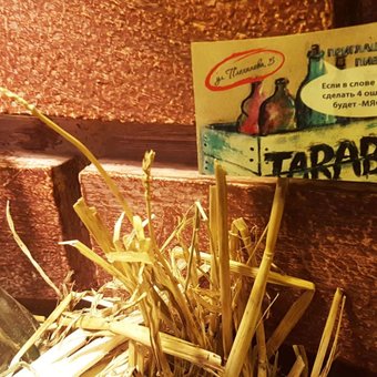 The interior in the cafe "Tarabar" in the Dnieper. Order by stock